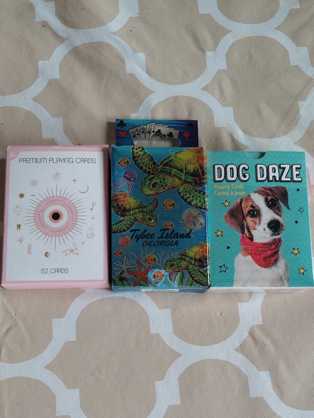 Playing Cards Dog Daze Tybee Island Celestial Deck Lot of 3